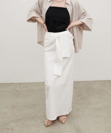 LARUTA(ラルータ) ［Web限定］カットリブ巻きスカート