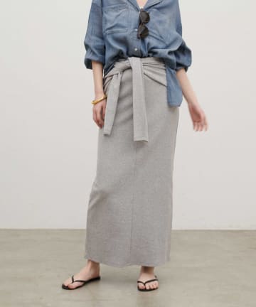LARUTA(ラルータ) ［Web限定］カットリブ巻きスカート
