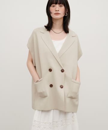 LARUTA(ラルータ) ［Web限定］ニットテーラードベスト