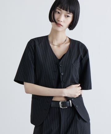 Lui's(ルイス) ストライプ半袖ジャケット