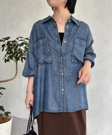 Jena　espace merveilleux(ジェナ　エスパスメルヴェイユ) テンセルバックシャーリングシャツ