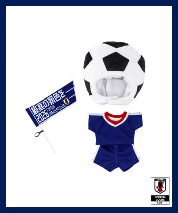 3COINS(スリーコインズ) ぬい服：Mサッカー日本代表ver.