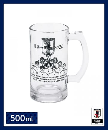 3COINS(スリーコインズ) ビールグラスサッカー日本代表ver.