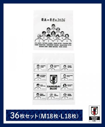 3COINS(スリーコインズ) ジップバッグサッカー日本代表ver.
