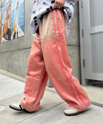 CIAOPANIC TYPY(チャオパニックティピー) 【SOUNDS GOOOOD】レイヤードシアーイージーパンツ