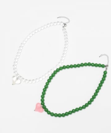 NOLLEY'S(ノーリーズ) 【MAQWEL/マクウェル】ハートトップビーズネックレス