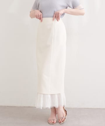 natural couture(ナチュラルクチュール) レースレイヤードスカート