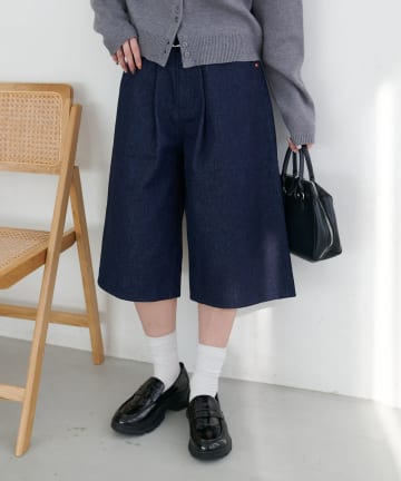 OUTLET(アウトレット) 【Discoat】【Enlude】タックデニムショートパンツ《ユニセックス》