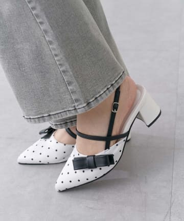 Belle Charme(ベルシャルム) Elegant Ribbon Mules