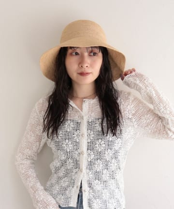 FREDY & GLOSTER(フレディ アンド グロスター) ラフィアつば広ハット