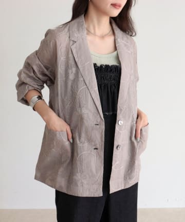 FREDY & GLOSTER(フレディ アンド グロスター) 【MADE IN INDIA】シアー刺繍ジャケット