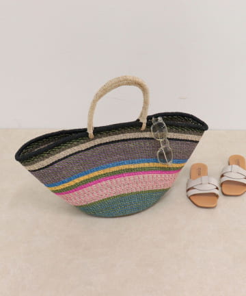 FREDY & GLOSTER(フレディ アンド グロスター) 【BAGMATI/バグマティ】配色柄アバカビッグトートバッグ