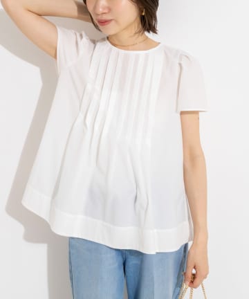 NOLLEY'S(ノーリーズ) 《セットアップ対応》ウォッシャブルアクティブストレッチタックブラウス