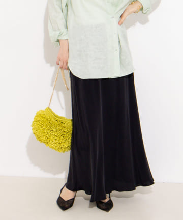 NOLLEY'S(ノーリーズ) フィブリルタフタサイドリボンバイヤススカート