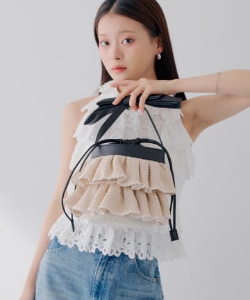 Chico(チコ) 【SALON by Chico】リボンベルトラッフルジュートBAG