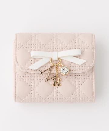 one after another NICE CLAUP(ワンアフターアナザー ナイスクラップ) 配色リボンチャーム付きウォレット