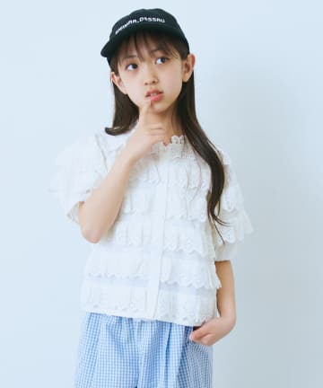 CIAOPANIC TYPY(チャオパニックティピー) 【KIDS】【india】スカラップレースティアードブラウス