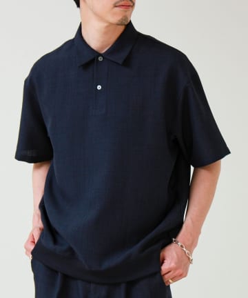 FREDY & GLOSTER(フレディ アンド グロスター) 【セットアップ対応】リネンライクキャンバスポロ