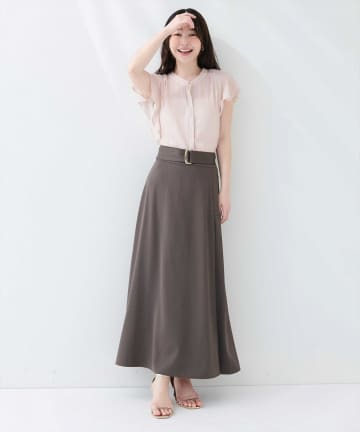 natural couture(ナチュラルクチュール) アシメタックデザインフレアスカート
