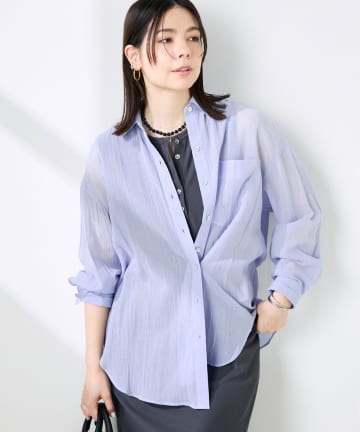 NOLLEY'S(ノーリーズ) ウォッシャブルキャッチワッシャーシアーシャツ