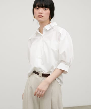 LARUTA(ラルータ) ［Web限定］ボリュームスリーブクロップドブラウス