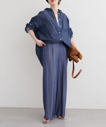 LARUTA(ラルータ) シャンブレーイージーパンツ