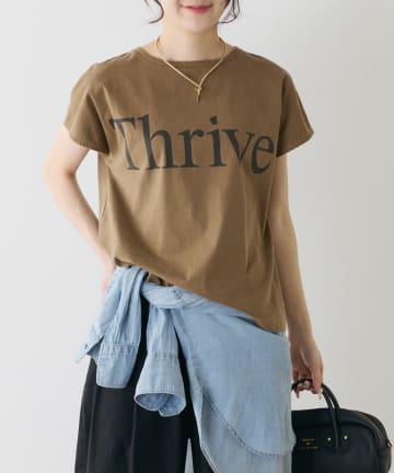 PUAL CE CIN(ピュアルセシン) オーガニックコットンフレンチスリーブThrive T