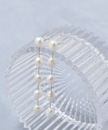 NOLLEY'S(ノーリーズ) 【松葉(yuki_nol)別注】スキップ淡水パールピアス