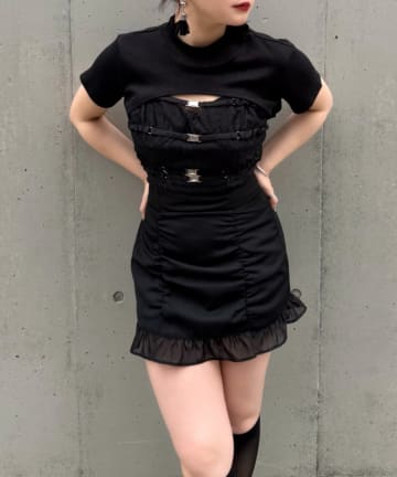 Remind me and forever(リマインドミーアンドフォーエバー) 【Mavie..7】《S，Mサイズ展開》バックレースUPミニスカパン