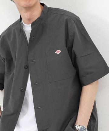 NOLLEY'S(ノーリーズ) 【DANTON/ダントン】BAND COLLAR SHIRT SS