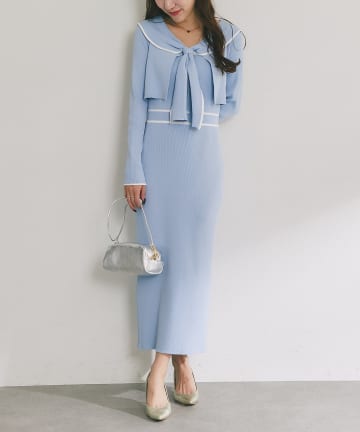OUTLET(アウトレット) 【La boutique BonBon】バイカラーニットセットワンピース