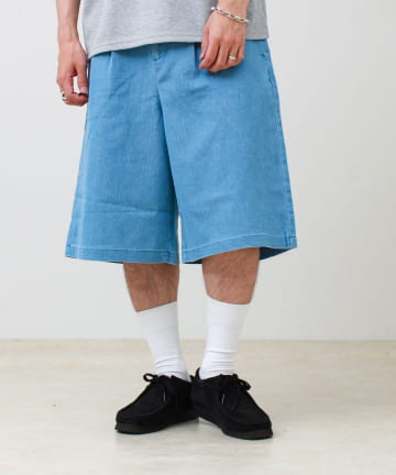 FREDY & GLOSTER(フレディ アンド グロスター) 【セットアップ対応】メッシュデニムバギーショーツ