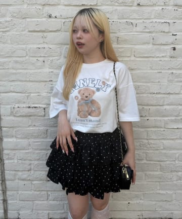 NICE CLAUP / OLIVE des OLIVE OUTLET(ナイスクラップ  / オリーブ デ オリーブ アウトレット) 【continuer】くまちゃんとお花ロゴＴ