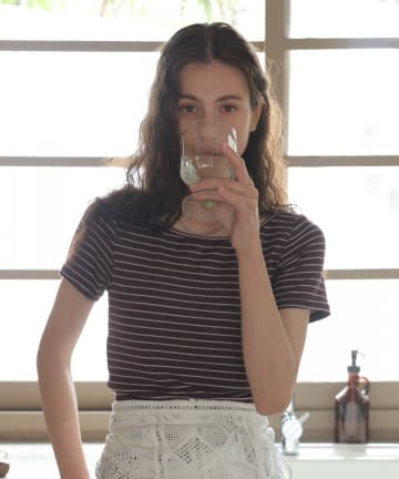 Kastane(カスタネ) 【CINAMOD】 PADDED SHORT-SLEEVE TOPS