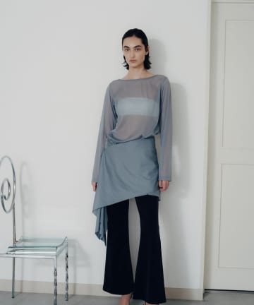Pasterip(パセリ) Sheer shirt& multi scarf set