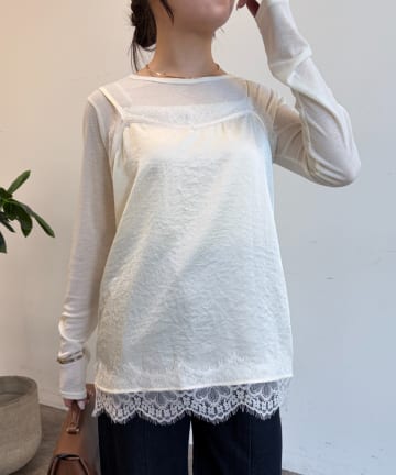 Jena　espace merveilleux(ジェナ　エスパスメルヴェイユ) クルー長袖Tシャツ