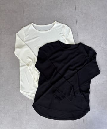 Jena　espace merveilleux(ジェナ　エスパスメルヴェイユ) クルー長袖Tシャツ
