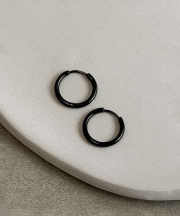 3COINS(スリーコインズ) ステンレス13mmフープワンタッチピアス