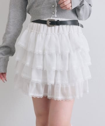 NICE CLAUP / OLIVE des OLIVE OUTLET(ナイスクラップ  / オリーブ デ オリーブ アウトレット) 【OLIVE des OLIVE】フリフリティアードミニスカート
