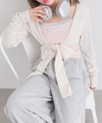 NICE CLAUP / OLIVE des OLIVE OUTLET(ナイスクラップ  / オリーブ デ オリーブ アウトレット) 【OLIVE des OLIVE】ウエストリボンアンサンブル