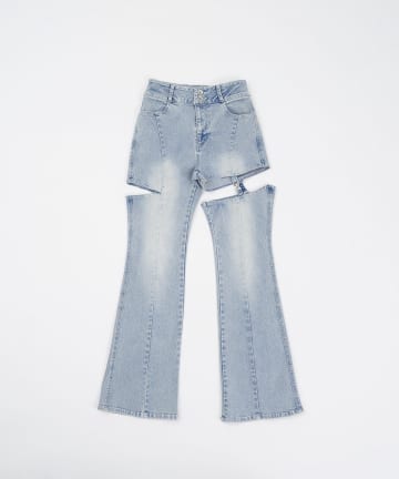 Belle Charme(ベルシャルム) Cut Out Belt Flere Denim