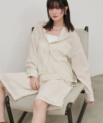 LARUTA(ラルータ) ［WEB限定］ダブルストライプシャツ
