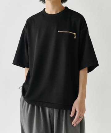 Lui's(ルイス) ジョーゼットジップポケTシャツ