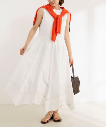 NOLLEY'S(ノーリーズ) ledder lace handkerchief skirt dress