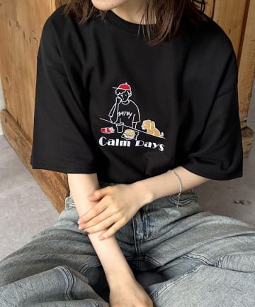 LOCUST(ローカスト) 【ユニセックス】【接触冷感】カノコワンポイント刺繍T