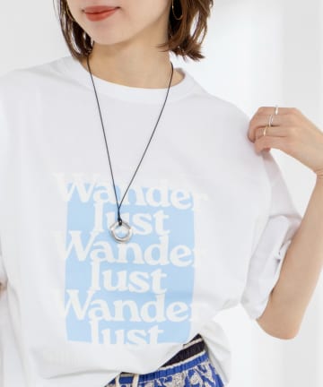 NOLLEY'S(ノーリーズ) Wander lustウォッシャブルワイドシルエットプリントTシャツ