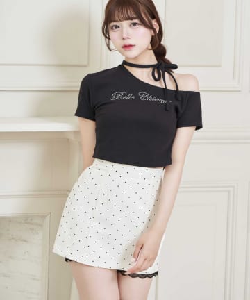 Belle Charme(ベルシャルム) Lace Layered Tight Skirt