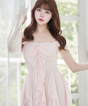 Belle Charme(ベルシャルム) Frill Cami Tunic Onepiece