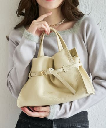 La boutique BonBon(ラブティックボンボン) 【ヴィオラドーロ】イタリアン型押レザーベルトトート