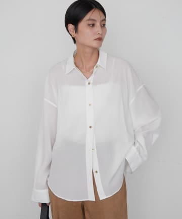 LOUNGEDRESS(ラウンジドレス) ≪オフィスカジュアル対応≫リヨセルシャツ
